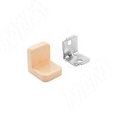 ANGLE Уголок мебельный с пластиковой накладкой 21х21х19 мм, бежевый