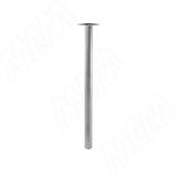 Левадия опора для стола круглая D51, H820+18 мм, хром матовый (RAL 9006, муар)