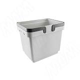 SINGLE M Ведро с ручками, пластик, объем 12л, H=260мм, цвет серый