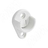 Штангодержатель пластиковый для круглой трубы D25 мм, белый