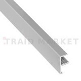 INTEGRO Профиль окантовочный врезной, для плиты 18 мм, 20х9х8, серебро (анод), L-6000