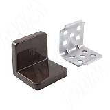 ANGLE Уголок мебельный с пластиковой накладкой 31х31х33 мм, венге