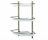 Полка стеклянная тройная угловая, K-3533