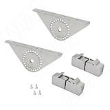 SLIM полкодержатель с изменяемым углом для наклонных полок, компл. на 1 полку, серебро