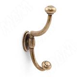 Крючок двухрожковый бронза состаренная