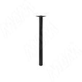 Левадия опора для стола круглая D51, H714+18 мм, черный (RAL 9005, муар)