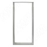 Пилар опора для стола П-образная, 60х30, 445хH820-870 (+10 мм), хром матовый (RAL 9006, муар)