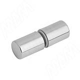 Полкодержатель двухсторонний, держатель для стекла, хром (пластик)