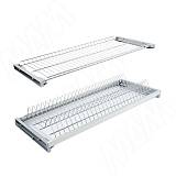 ARIA комплект посудосушителей (сушилка для посуды), гладкая рамка, держатель задн.стенки, поддон, 700мм, нерж.сталь