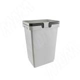 SINGLE M Ведро с ручками, пластик, объем 20л, H=430мм, цвет серый