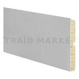 Цоколь пластиковый (высота 120, длина 4000 мм), алюминий "Alulight"