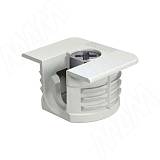 Эксцентрик усиленный в квадратном пластиковом корпусе 16 мм, с бортиком, белый