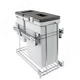 KOMBI 30 Система для утилизации/хранения, 2 емк.: 20л+9л, креп. фасада, полн.выдв., плавн.закр., напр. Nova Pro