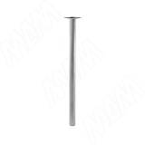 Левадия опора для стола круглая D51, H870+18 мм, хром матовый (RAL 9006, муар)