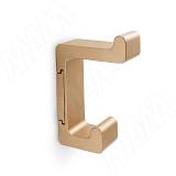 Крючок двухрожковый золото матовое