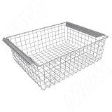 HOME SPACE сетчатая корзина, выдвижная, 550х450х190 мм, металлик