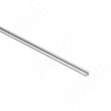 FORTE Направляющая нижняя врезная, серебро, L-3000