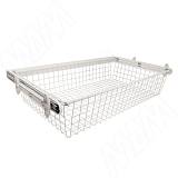 BELLE Корзина для белья, 800 мм, белый, полн. выдв.