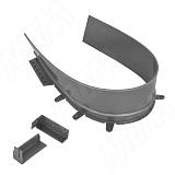 Профиль пласт. для ящика под мойку, графит, L=680 мм