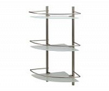 Полка стеклянная тройная угловая, K-3733