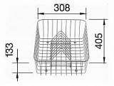 BLANCO Корзина для посуды с держателями нерж. сталь 405 х 308 х 136 мм