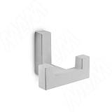 Крючок двухрожковый хром матовый