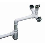 BLANCO Отводная арматура двойная 1 ½" с переливом и сифоном  137980