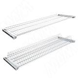 ARIA комплект посудосушителей (сушилка для посуды), без рамки, поддон,  900мм, серый хром