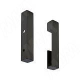 VOGUE Штангодержатель для прямоугольной штанги, торцевой, темная бронза, крепление к стене (левый + правый)