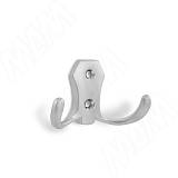 Крючок двухрожковый хром матовый