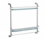 Полка стеклянная двойная, K-2022