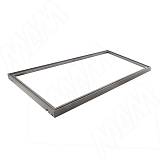 VERTIKO Алюминиевая полка 900х500х35 мм, с уголками и уплотнителем, графит