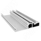 PS19 Вертик. профиль-ручка широк., серебро (анод), L-3000