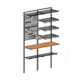 Home Space, гараж ширина 1260мм, глубина 477 мм, 2 проема по 600 мм, с аксессуарами