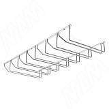 Секция из 7-ми бокалодержателей, крепл. на саморезы, хром