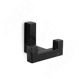 Крючок двухрожковый черный матовый