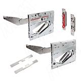 Kinvaro T-SLIM Tipmatic, комплект поворотно-подъемных механизмов без заглушек для деревянных фасадов, коэффициент мощности 250-550