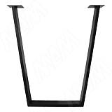 Ланус опора для стола V-образная, 80х20, H711+10 мм, черный, 1шт.