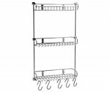 Полка металлическая тройная, прямая, К-1433