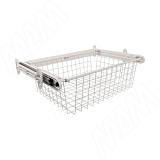 BELLE Корзина для белья, 700 мм, глубина 350 мм, белый, полн. выдв.