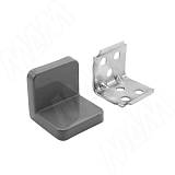 ANGLE Уголок мебельный с пластиковой накладкой 26х26х28 мм, серый