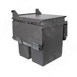 GLOBE 2.0 M45A Система сортировки и хранения, 2 емкости (30л+30л), креп. фасада, полн.выдв., плавн.закр., направл. Nova Pro, автоматическая крышка.