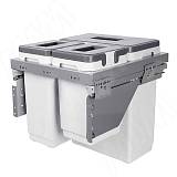 GLOBE 45. Система сортировки и хранения, 3 емк.: 30л+10л+9л, креп. фасада, полн.выдв., плавн.закр., напр. Nova Pro