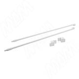 M-TECH комплект круглых рейлингов с фиксаторами 450 мм, белый