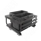 KOMBI 2.0 MINI M60W Система сортировки и хранения, 2 емкости (20л+20л), креп. фасада, полн.выдв., плавн.закр. направл. Nova Pro