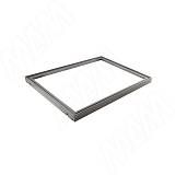 VERTIKO Алюминиевая полка 600х500х35 мм, с уголками и уплотнителем, графит