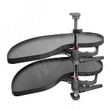 FLY MOON 3.0 LAMINA, механизм угловой пов., 2 полки, сплошной борт, с доводчиком, графит, левый