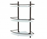 Полка стеклянная тройная угловая, K-3633