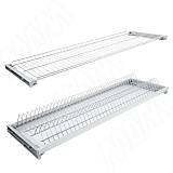 ARIA комплект посудосушителей (сушилка для посуды), гладкая рамка, держатель задн.стенки, поддон, 900мм, нерж.сталь