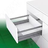 NOVA PRO SCALA [MS] Стандартный ящик h90 мм, с прямоугольным рейлингом, открывание от нажатия/плавное закрывание, 450 мм